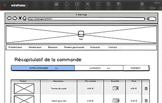 wireframe UX